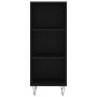 Credenza Nera 34,5x32,5x180 cm in Legno Multistrato