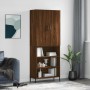 Credenza Rovere Marrone 69,5x34x180 cm in Legno Multistrato