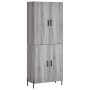 Credenza Grigio Sonoma 69,5x34x180 cm in Legno Multistrato