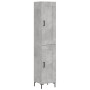 Credenza Grigio Cemento 34,5x34x180 cm in Legno Multistrato