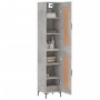 Credenza Grigio Cemento 34,5x34x180 cm in Legno Multistrato