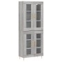 Credenza Grigio Sonoma 69,5x34x180 cm in Legno Multistrato