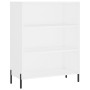 Credenza Bianca 69,5x34x180 cm in Legno Multistrato