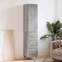 Credenza Grigio Sonoma 34,5x34x180 cm in Legno Multistrato