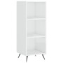 Credenza 34,5x34x180 cm in Legno Multistrato Bianco Lucido