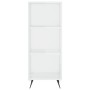 Credenza 34,5x34x180 cm in Legno Multistrato Bianco Lucido