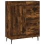 Credenza Rovere Fumo 69,5x34x180 cm in Legno Multistrato