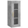 Credenza Grigio Cemento 34,5x34x180 cm in Legno Multistrato