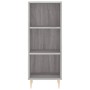 Credenza Grigio Sonoma 34,5x34x180 cm in Legno Multistrato