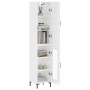 Credenza 34,5x34x180 cm in Legno Multistrato Bianco Lucido