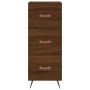 Credenza Rovere Marrone 34,5x34x180 cm in Legno Multistrato