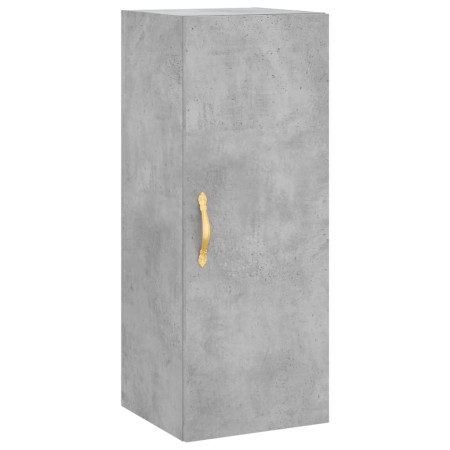 Credenza Grigio Cemento 34,5x34x180 cm in Legno Multistrato