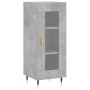 Credenza Grigio Cemento 34,5x34x180 cm in Legno Multistrato