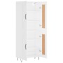 Credenza Bianca 69,5x34x180 cm in Legno Multistrato