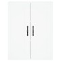 Credenza Bianca 69,5x34x180 cm in Legno Multistrato