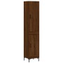 Credenza Rovere Marrone 34,5x34x180 cm in Legno Multistrato