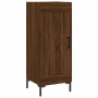 Credenza Rovere Marrone 34,5x34x180 cm in Legno Multistrato