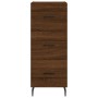 Credenza Rovere Marrone 34,5x34x180 cm in Legno Multistrato