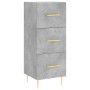 Credenza Grigio Cemento 34,5x34x180 cm in Legno Multistrato