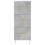 Credenza Grigio Cemento 34,5x34x180 cm in Legno Multistrato