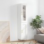 Credenza 34,5x34x180 cm in Legno Multistrato Bianco Lucido