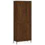 Credenza Rovere Marrone 69,5x34x180 cm in Legno Multistrato