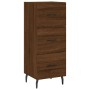 Credenza Rovere Marrone 34,5x34x180 cm in Legno Multistrato