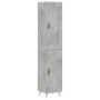 Credenza Grigio Cemento 34,5x34x180 cm in Legno Multistrato