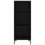 Credenza Nera 34,5x34x180 cm in Legno Multistrato