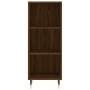 Credenza Rovere Marrone 34,5x34x180 cm in Legno Multistrato