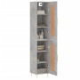 Credenza Grigio Cemento 34,5x34x180 cm in Legno Multistrato