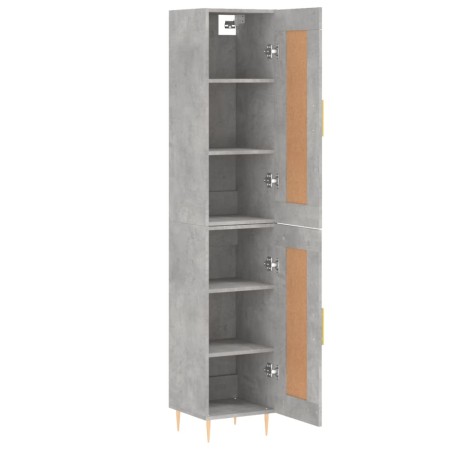 Credenza Grigio Cemento 34,5x34x180 cm in Legno Multistrato