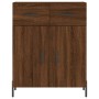 Credenza Rovere Marrone 69,5x34x180 cm in Legno Multistrato