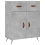 Credenza Grigio Cemento 69,5x34x180 cm in Legno Multistrato