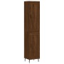 Credenza Rovere Marrone 34,5x34x180 cm in Legno Multistrato