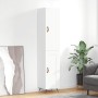 Credenza 34,5x34x180 cm in Legno Multistrato Bianco Lucido