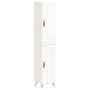 Credenza 34,5x34x180 cm in Legno Multistrato Bianco Lucido