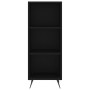 Credenza Nera 34,5x34x180 cm in Legno Multistrato