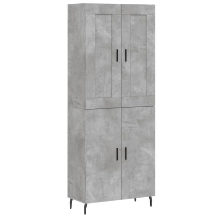 Credenza Grigio Cemento 69,5x34x180 cm in Legno Multistrato