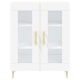 Credenza Bianca 69,5x34x180 cm in Legno Multistrato