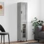 Credenza Grigio Cemento 34,5x34x180 cm in Legno Multistrato