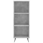 Credenza Grigio Cemento 34,5x34x180 cm in Legno Multistrato