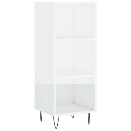 Credenza 34,5x34x180 cm in Legno Multistrato Bianco Lucido