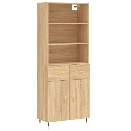 Credenza Rovere Sonoma 69,5x34x180 cm in Legno Multistrato