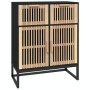 Credenza Nera 60x30x75 cm in Legno Multistrato