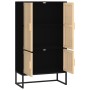 Credenza Nera 70x35x125 cm in Legno Multistrato