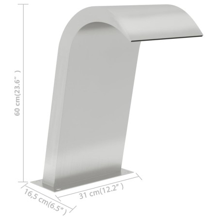 Fontana per Piscina 50x30x60 cm in Acciaio Inox 304