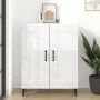 Credenza 69,5x34x90 cm in Legno Multistrato Bianco Lucido