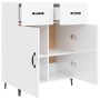 Credenza 69,5x34x90 cm in Legno Multistrato Bianco Lucido