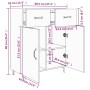 Credenza 69,5x34x90 cm in Legno Multistrato Bianco Lucido